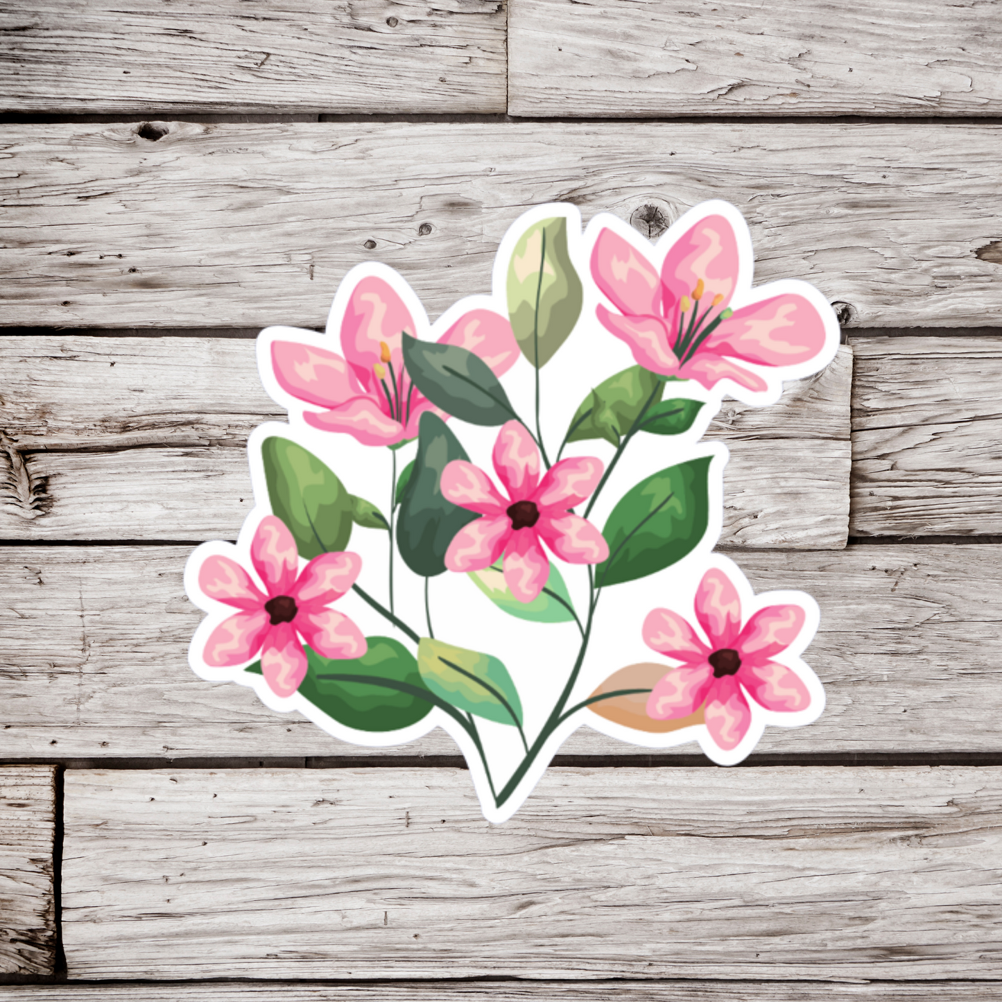 Pink Flowers Sticker