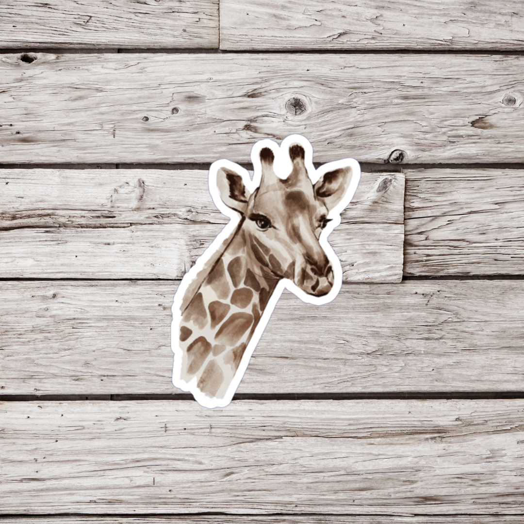 Giraffe Head Sticker