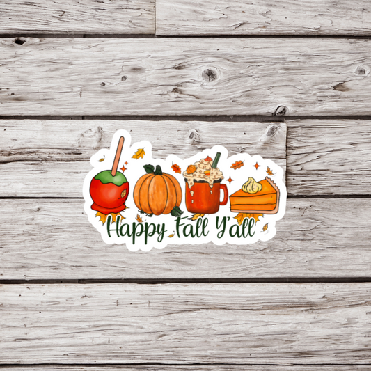 Happy Fall Yall Sticker