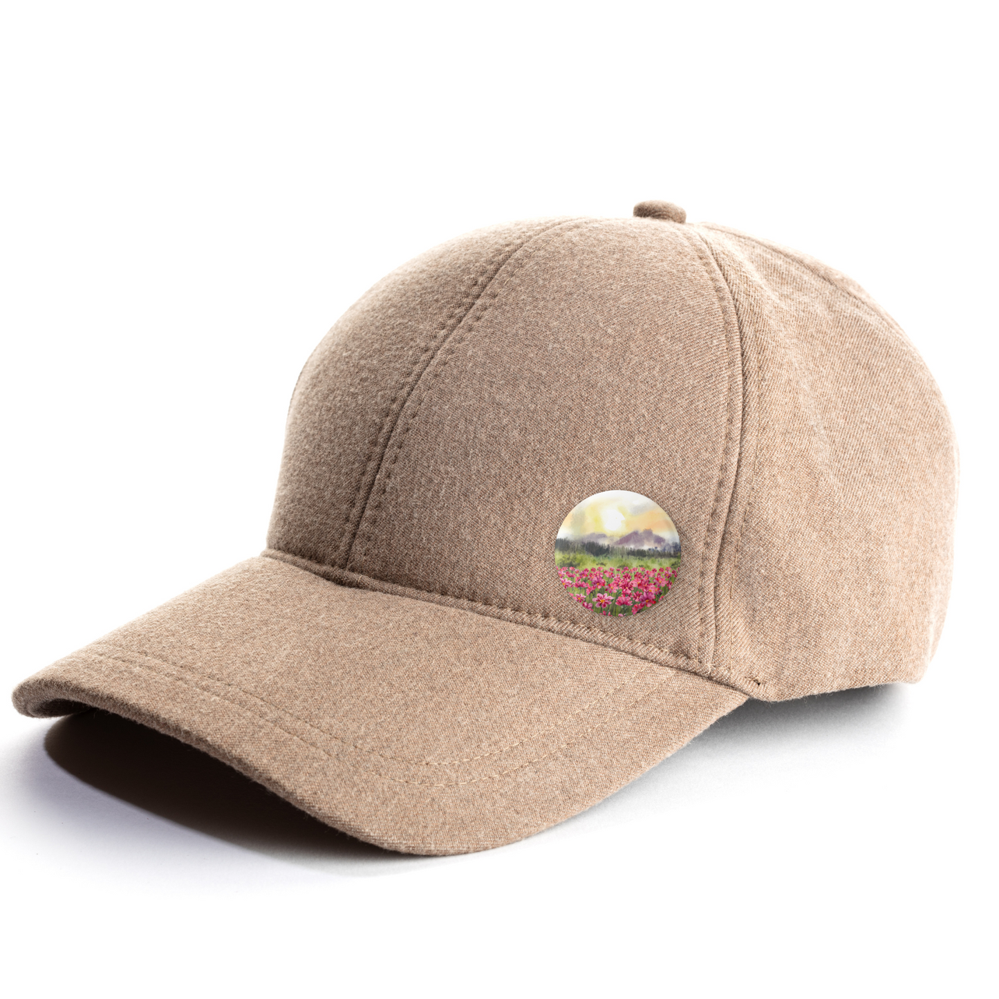 Wildflower Field 1 Pin Pin Back Button, Magnet, Keychain