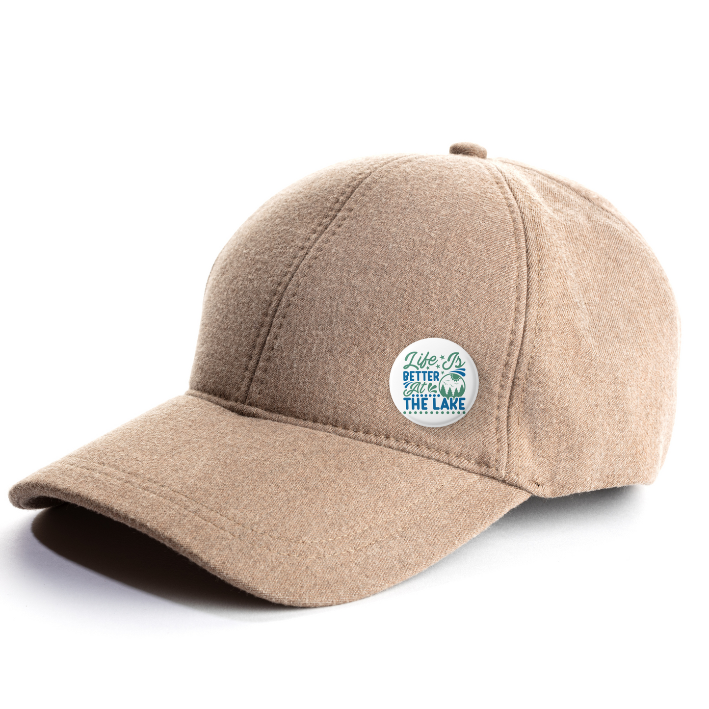 Life Is Better At The Lake Pin Back Button, Magnet, Keychain