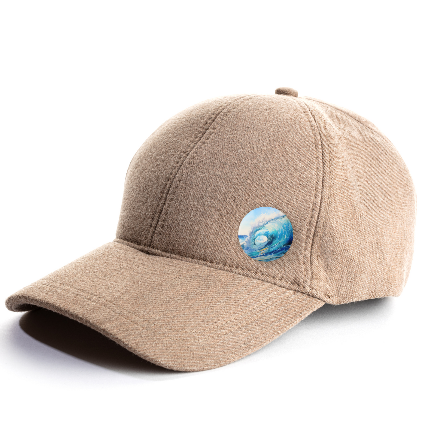 Wave Pin Back Button, Magnet
