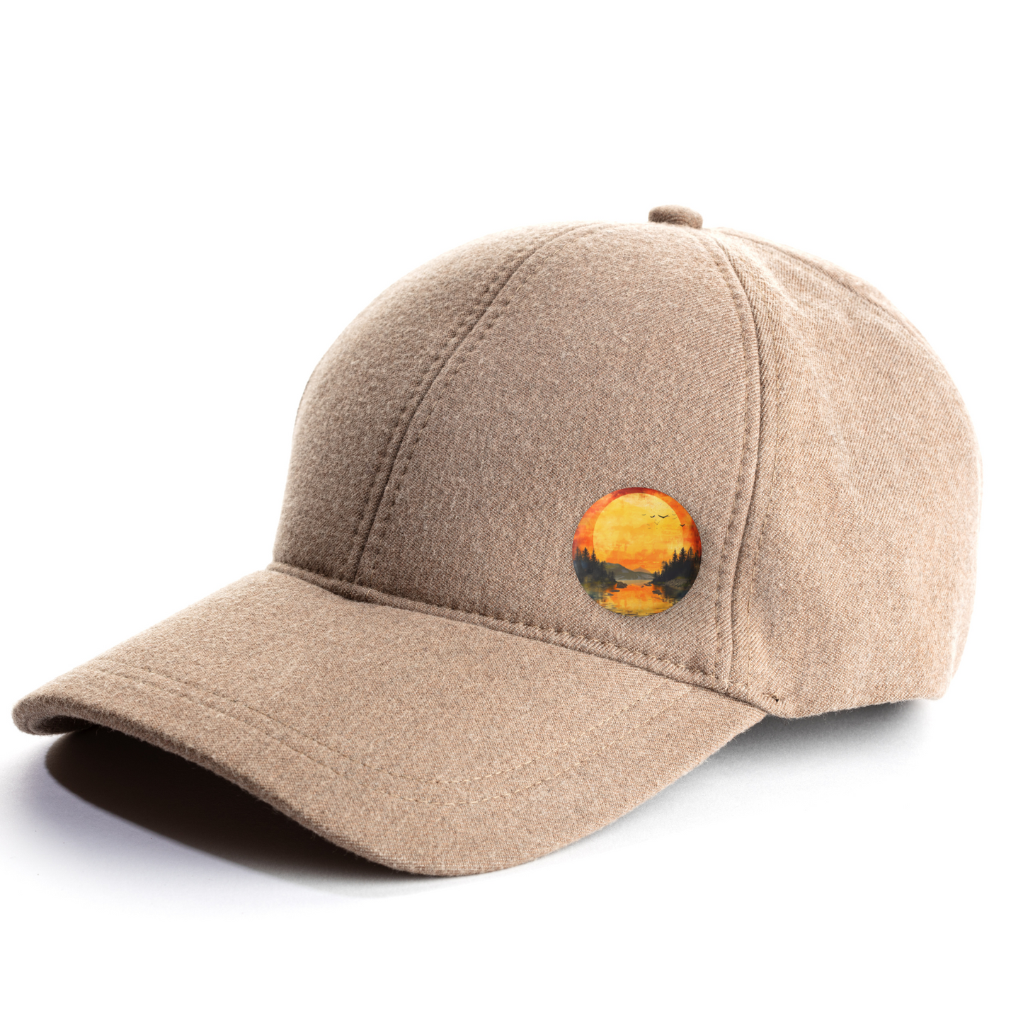 Sunset Forest Pin Back Button, Magnet