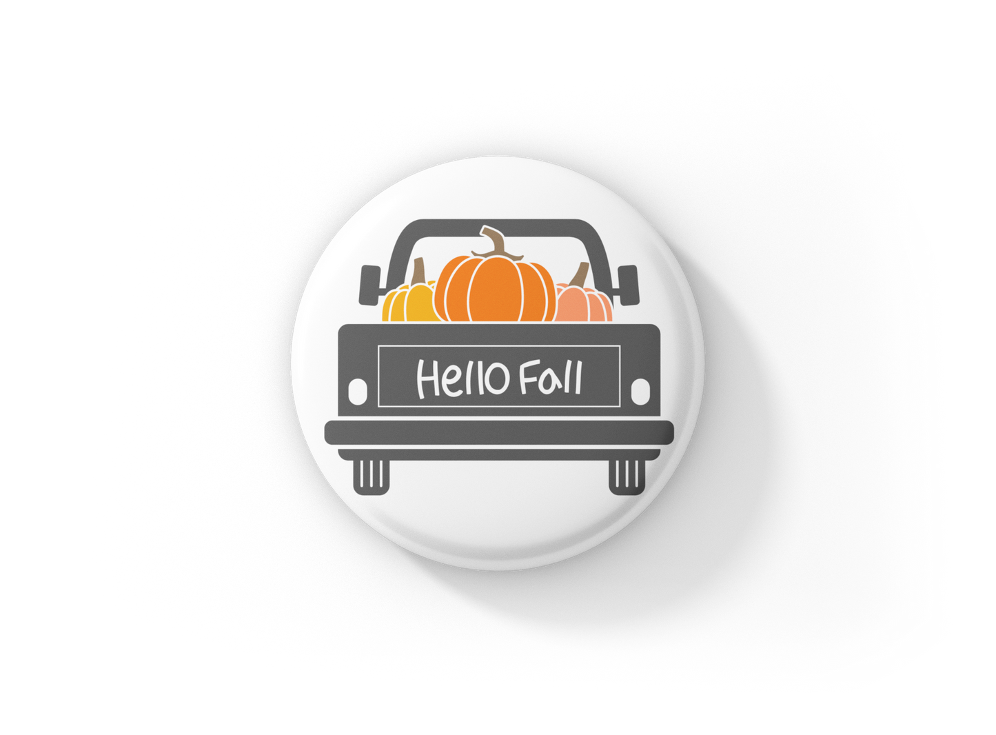 Hello Fall Pin Back Button, Magnet, Keychain