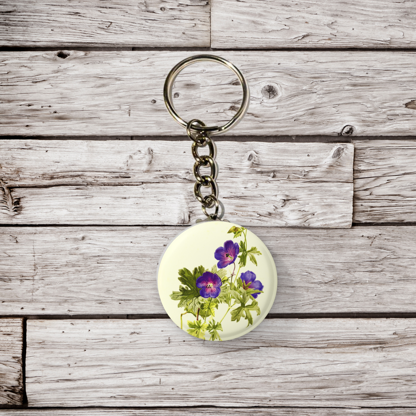 Regal Pelargonium Flowers Pin Back Button, Magnet, Keychain