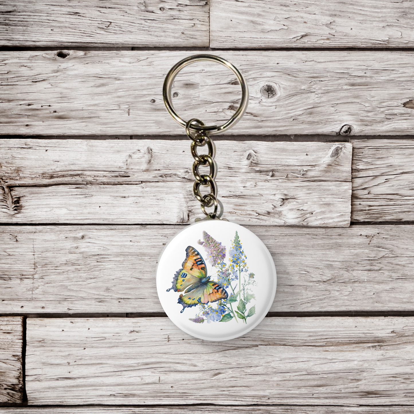 Butterfly Moth Pin Back Button, Magnet, Keychain