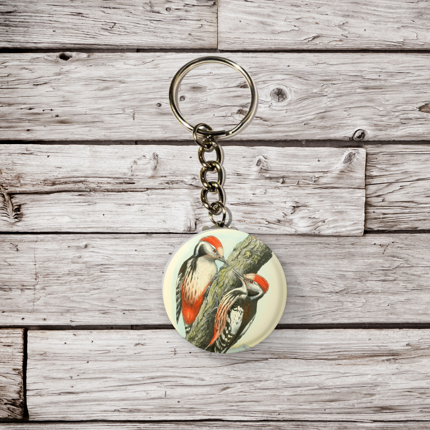 Woodpecker Pin Back Button, Magnet, Keychain