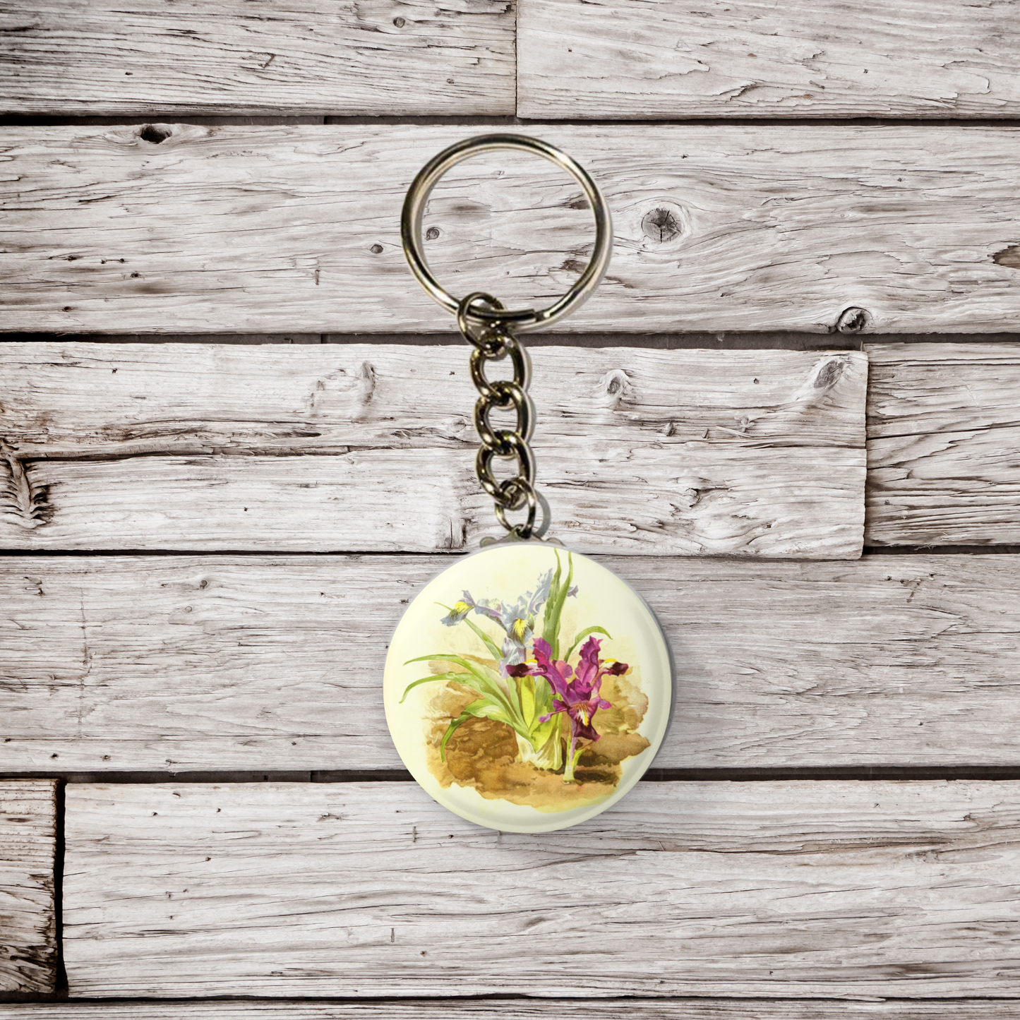 Flower Pin Back Button, Magnet, Keychain