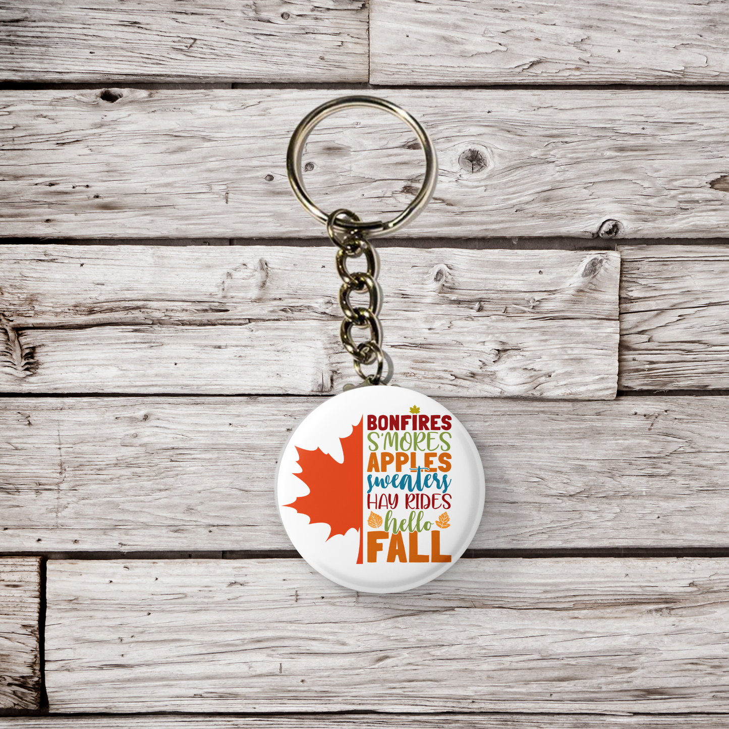 Fall Pin Back Button, Magnet, Keychain