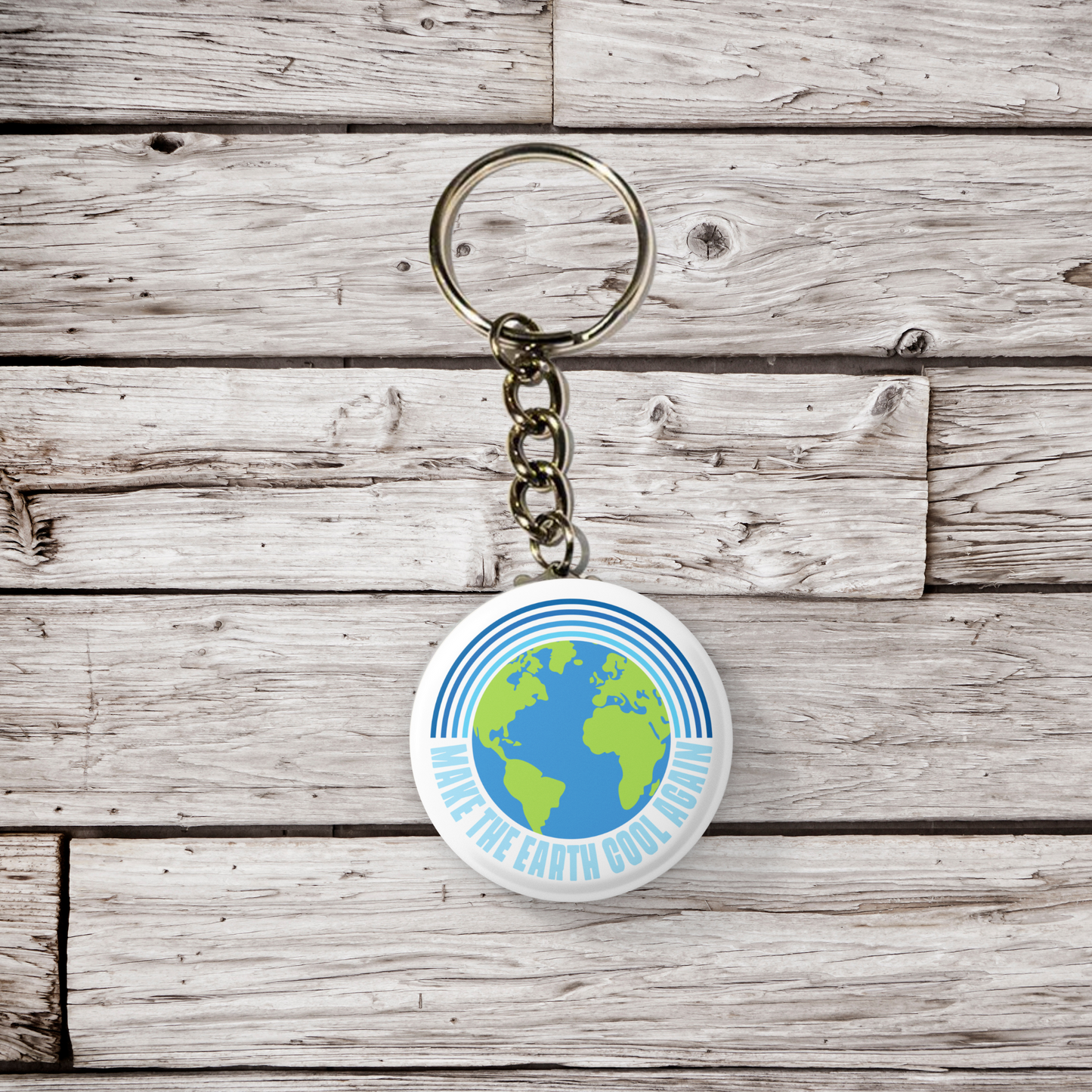 Make The Earth Cool Again Pin Back Button, Magnet, Keychain