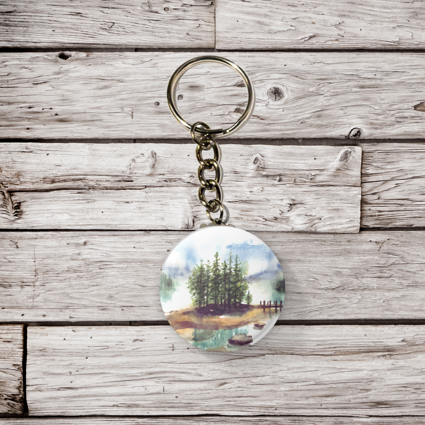 Forest Lake Pin Back Button, Magnet, Keychain