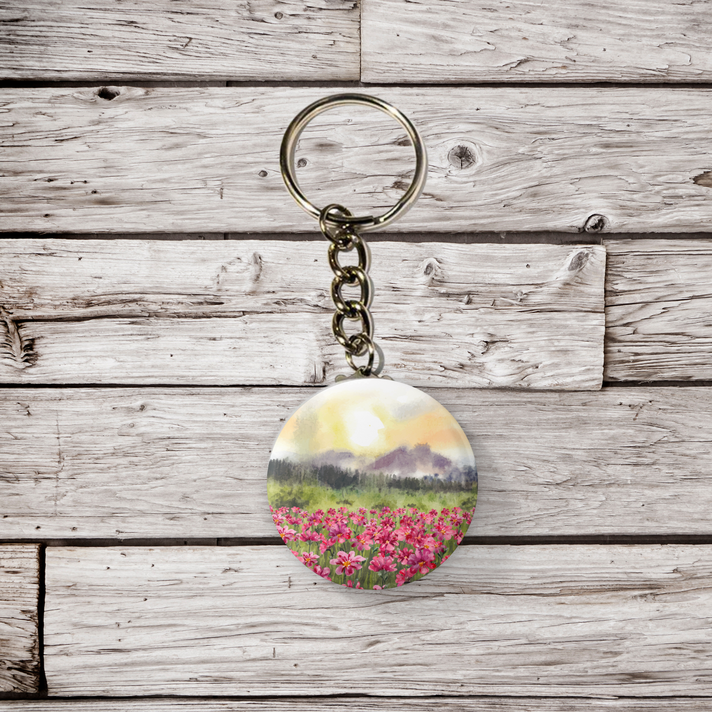 Wildflower Field 1 Pin Pin Back Button, Magnet, Keychain
