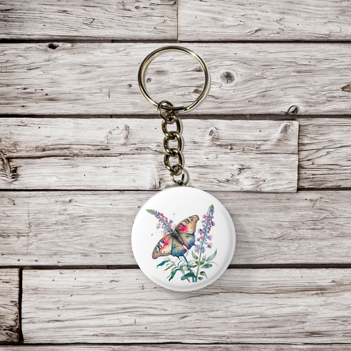 Butterfly Moth Pin Back Button, Magnet, Keychain