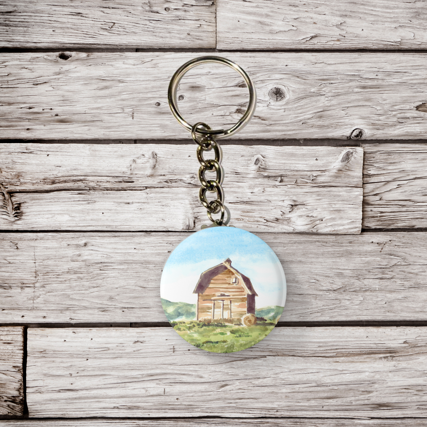 Barn Pin Back Button, Magnet, Keychain