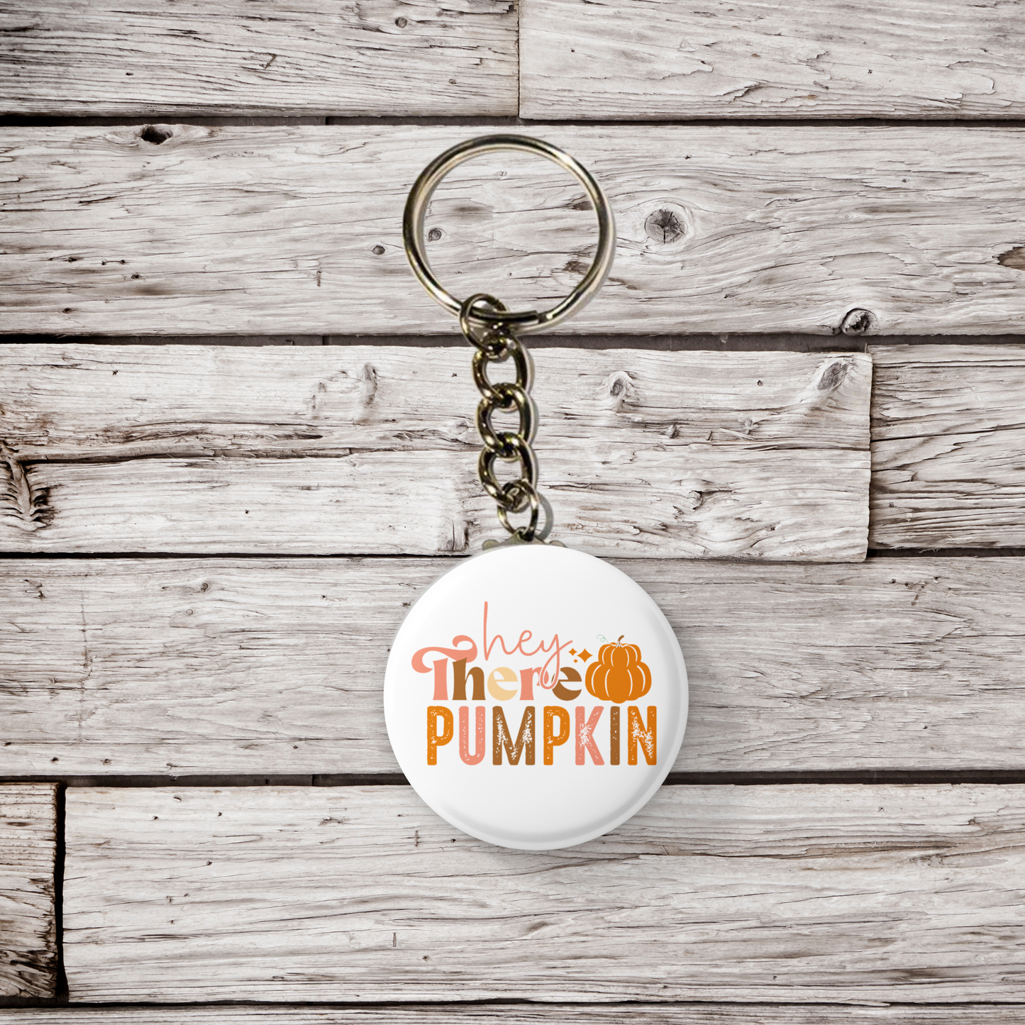 Hey There Pumpkin Pin Back Button, Magnet, Keychain