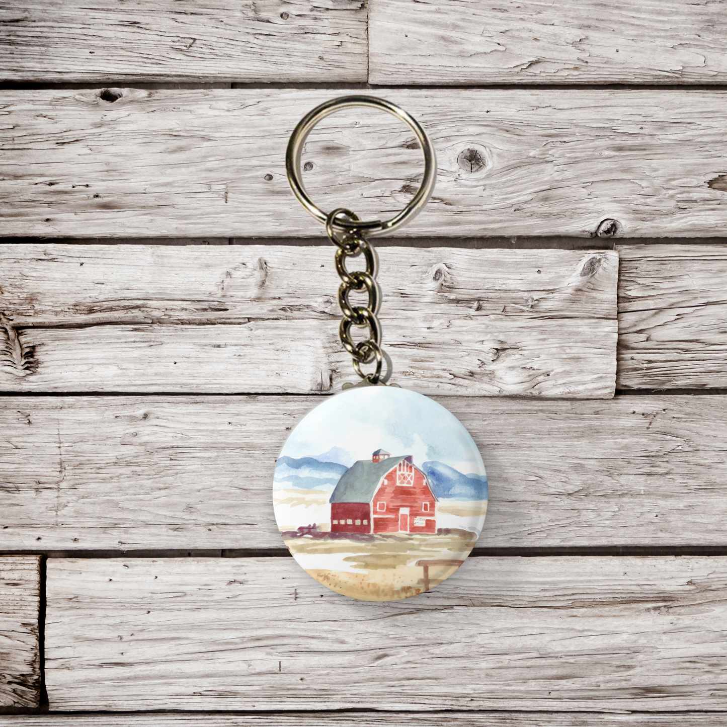 Barn Pin Back Button, Magnet, Keychain