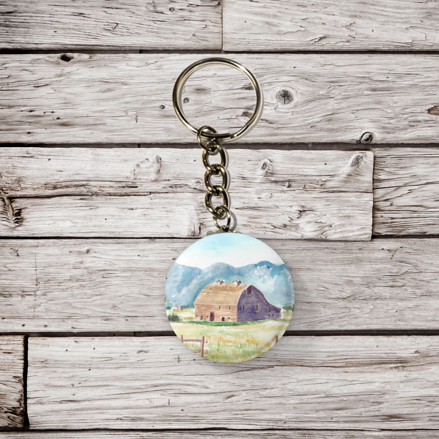 Barn Pin Back Button, Magnet, Keychain