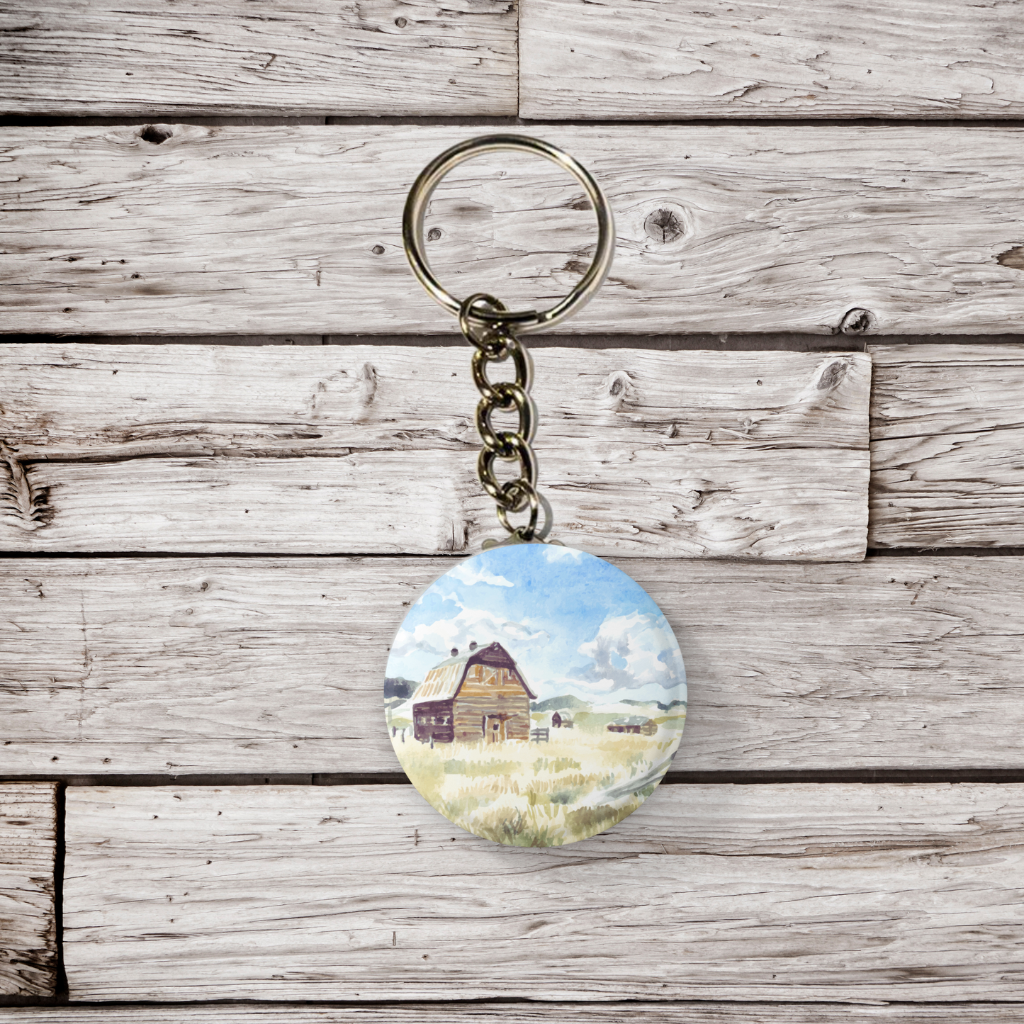 Barn Pin Back Button, Magnet, Keychain