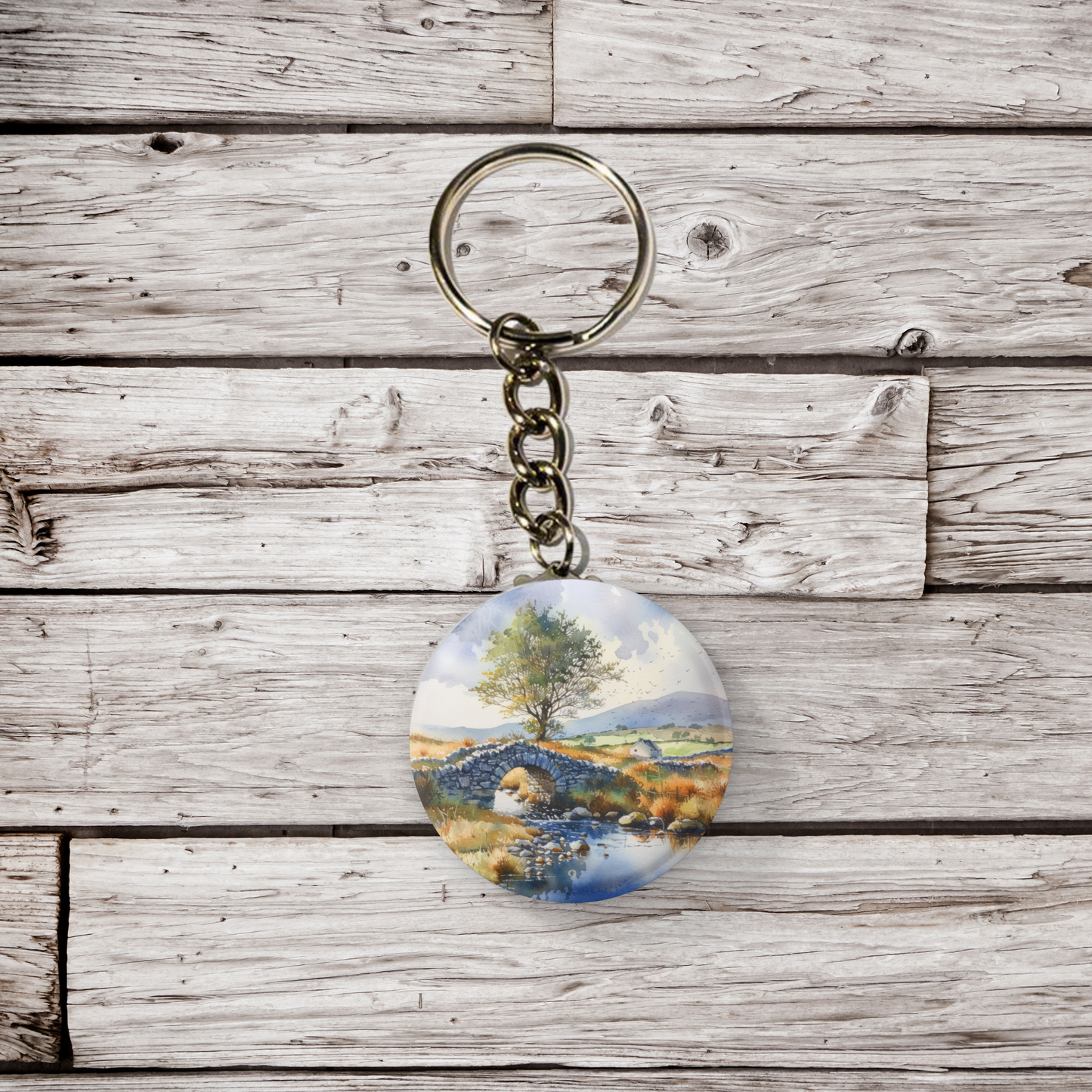 Irish Landscape 2 Pin Pin Back Button, Magnet, Keychain