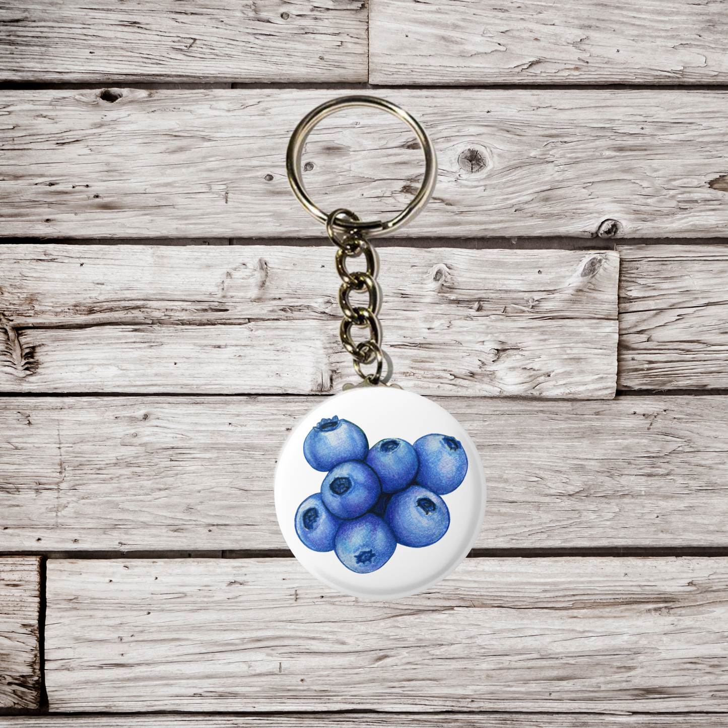 Blueberry Pin Back Button, Magnet, Keychain