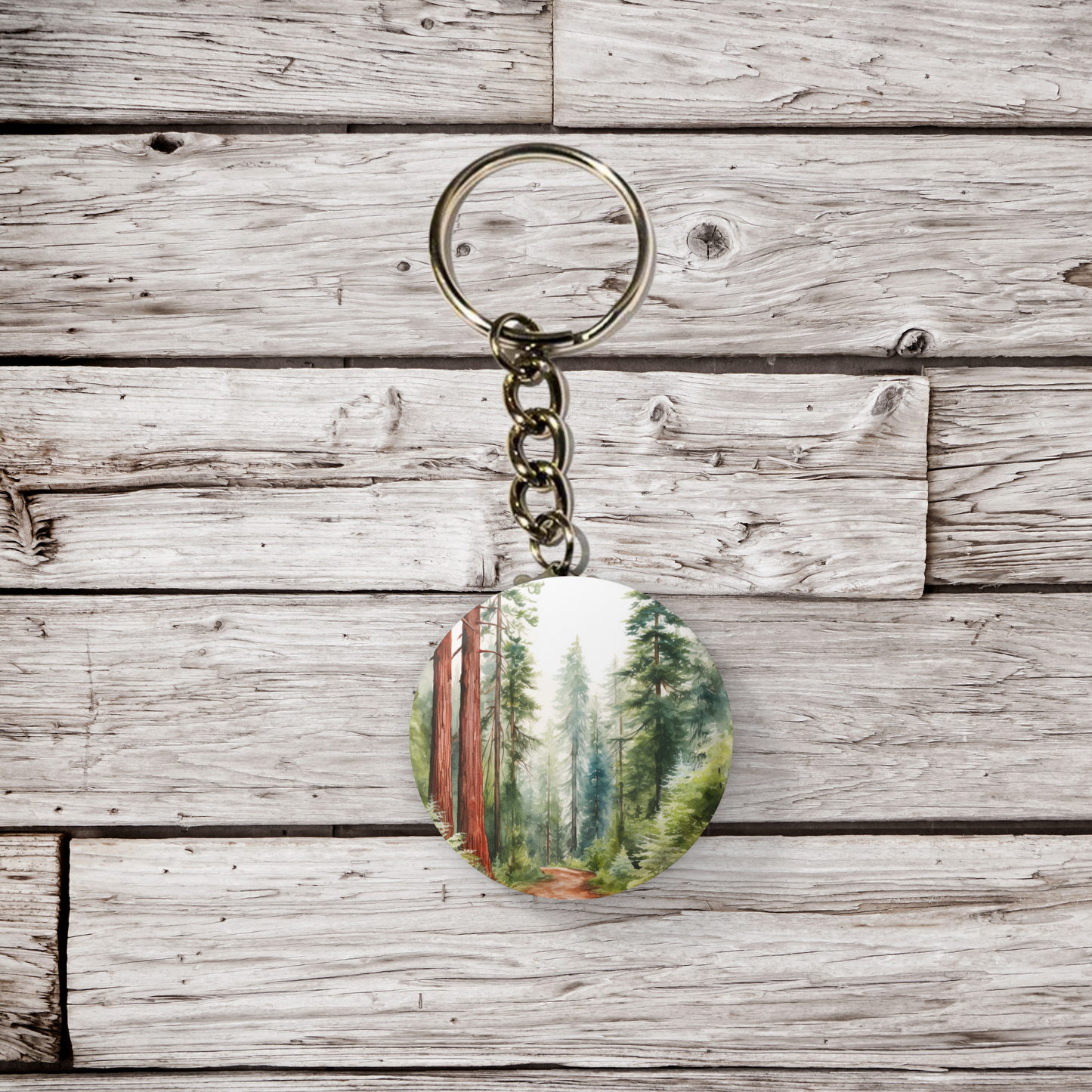 Redwood Forest 2 Pin Back Button, Magnet, Keychain