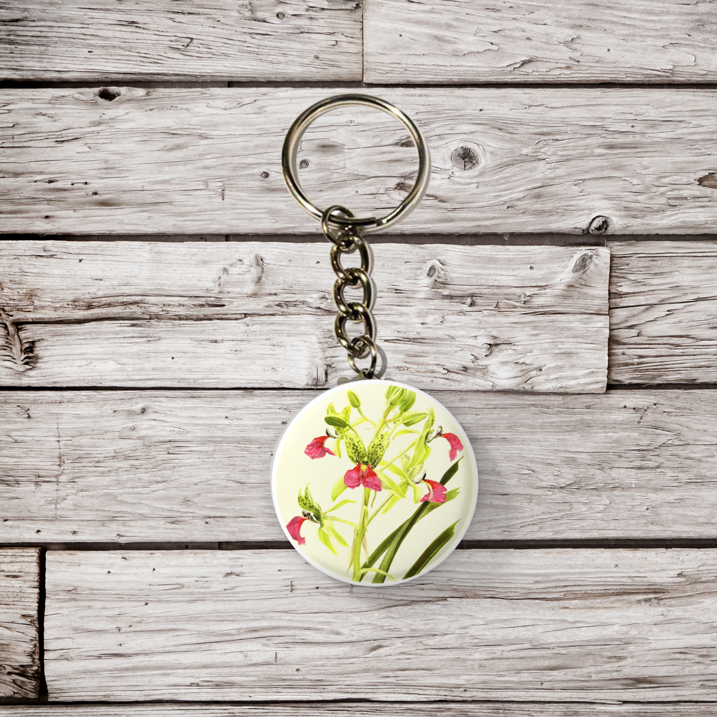 Orchid Pin Back Button, Magnet, Keychain