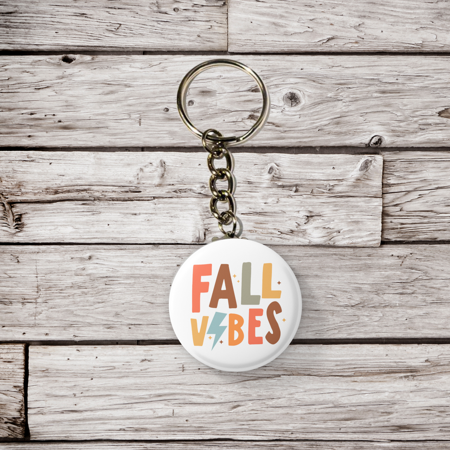 Fall Vibes Pin Back Button, Magnet, Keychain