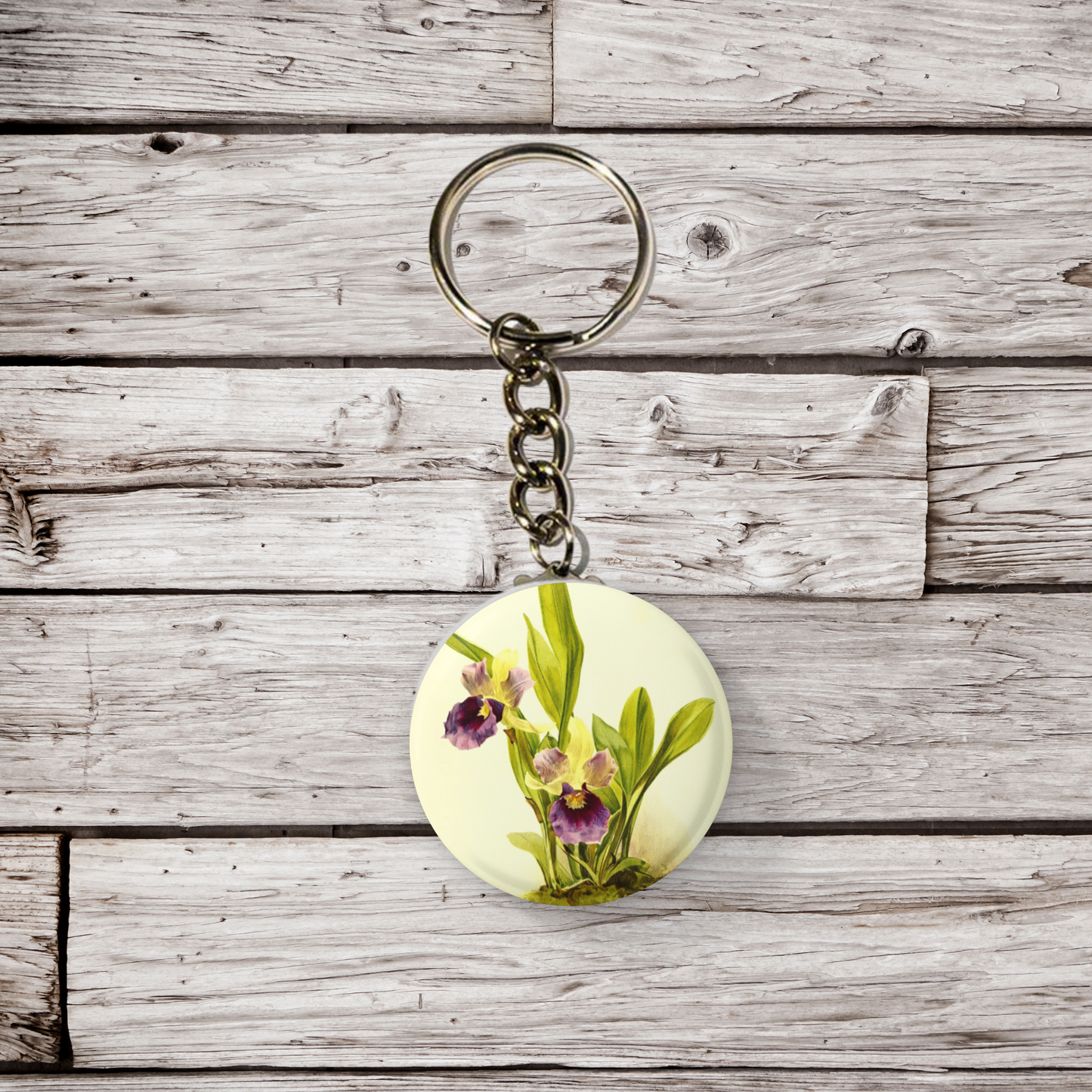 Zygopetalum Orchid Flower Orchid Pin Back Button, Magnet, Keychain