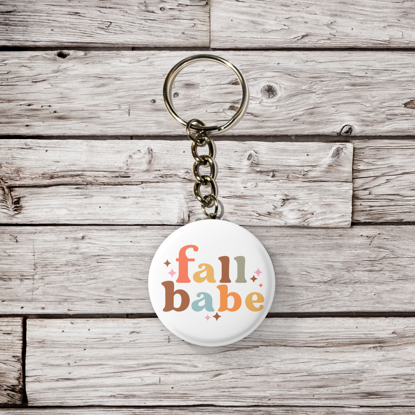 Fall Babe Pin Back Button, Magnet, Keychain