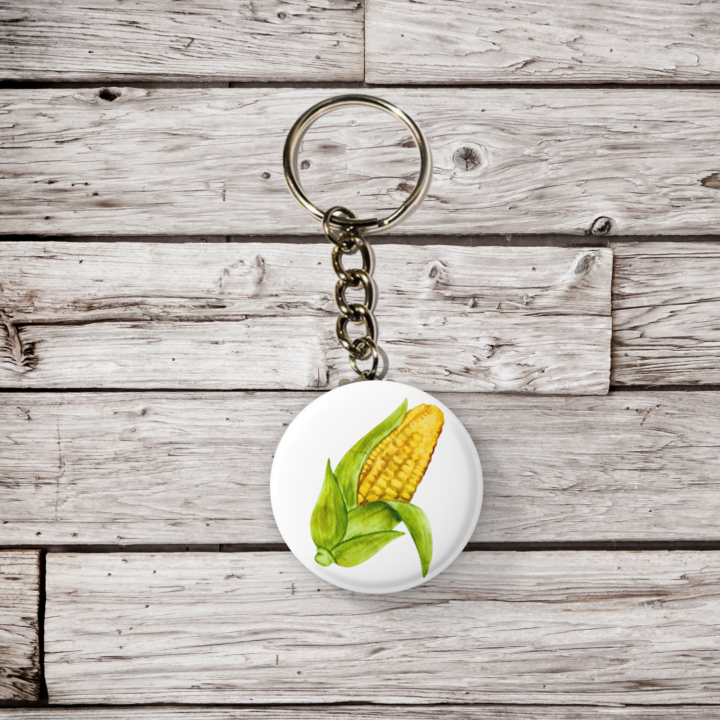 Corn Pin Back Button, Magnet, Keychain