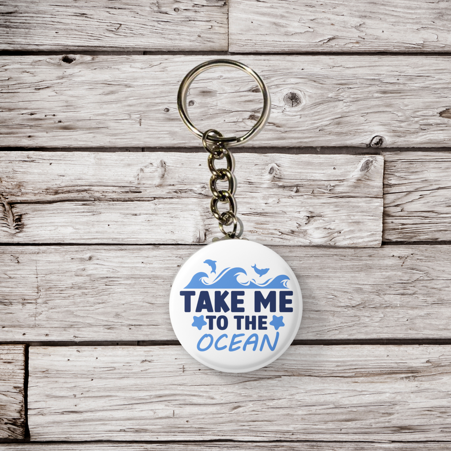 Take Me To The Ocean Pin Back Button, Magnet, Keychain