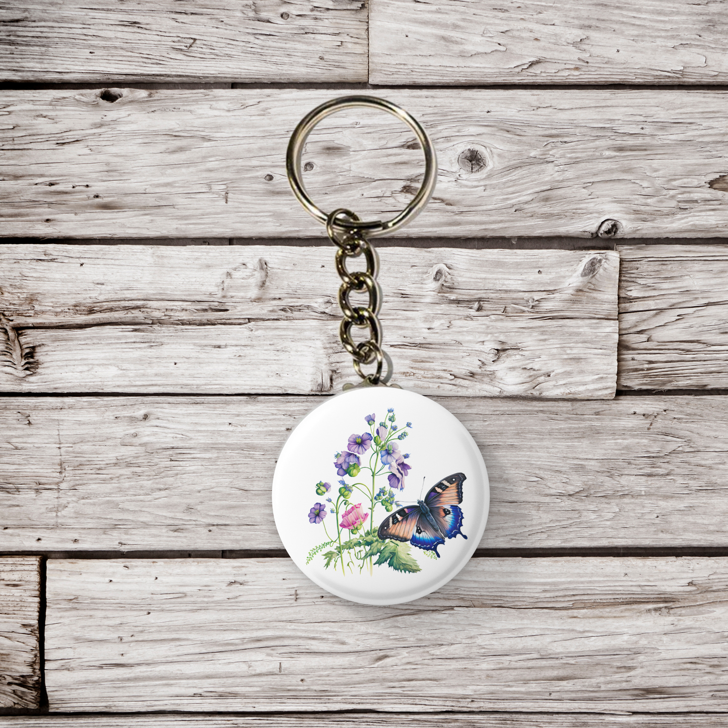 Butterfly Moth Pin Back Button, Magnet, Keychain