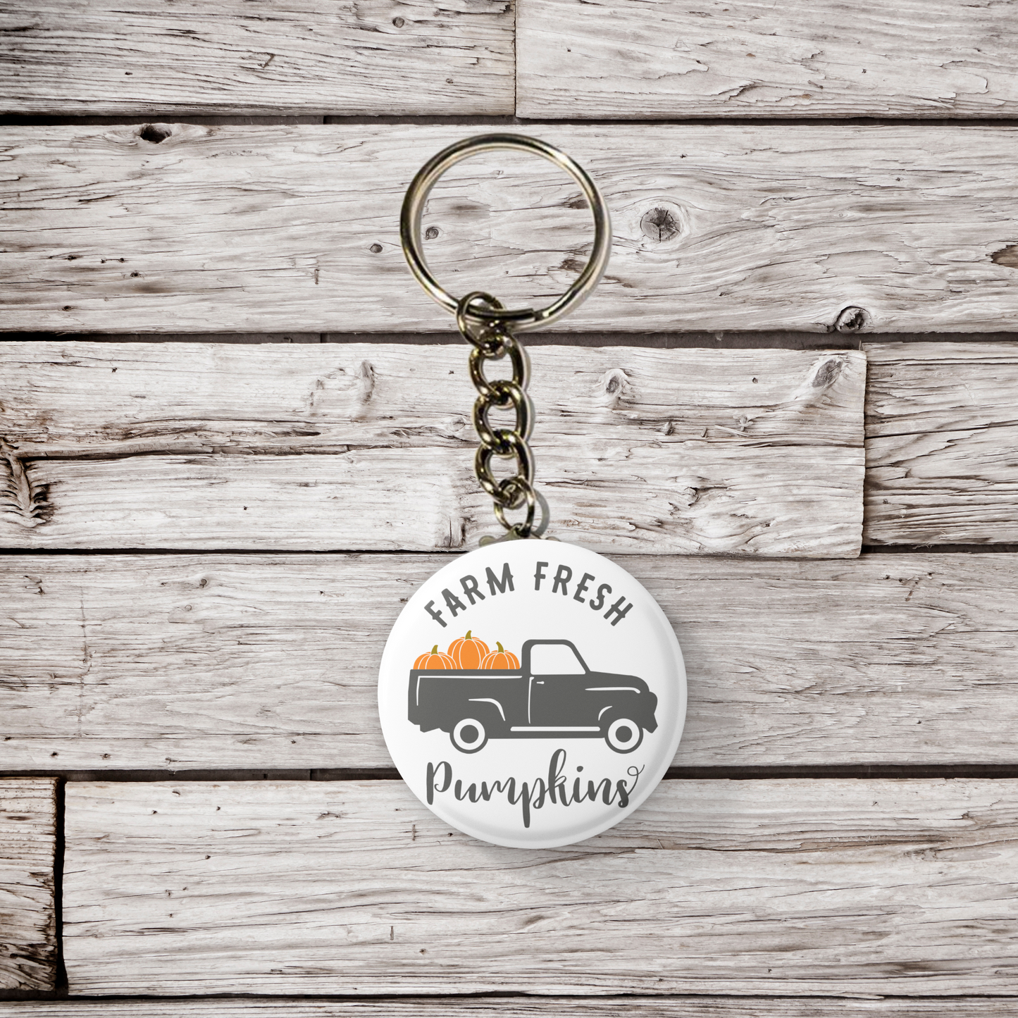 Farm Fresh Pumpkins Pin Back Button, Magnet, Keychain