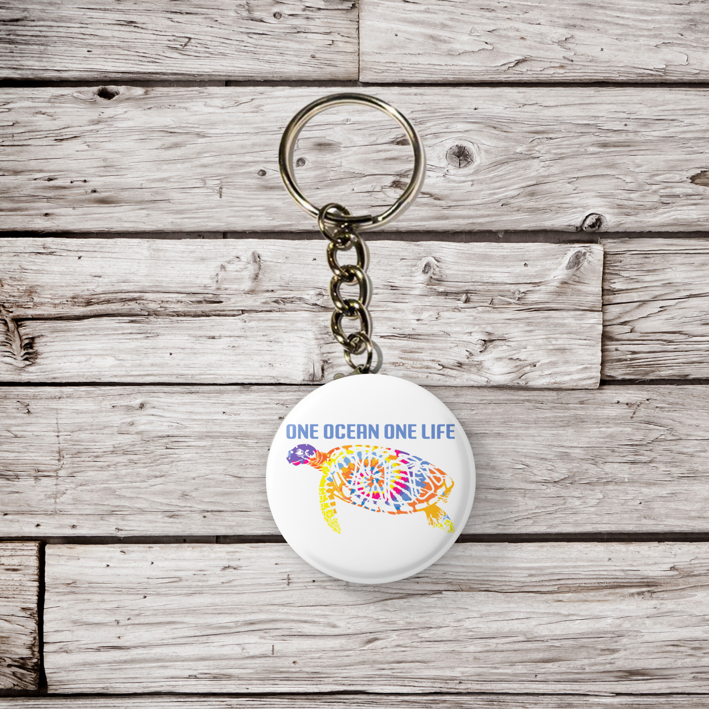 One Ocean One Life Pin Back Button, Magnet, Keychain