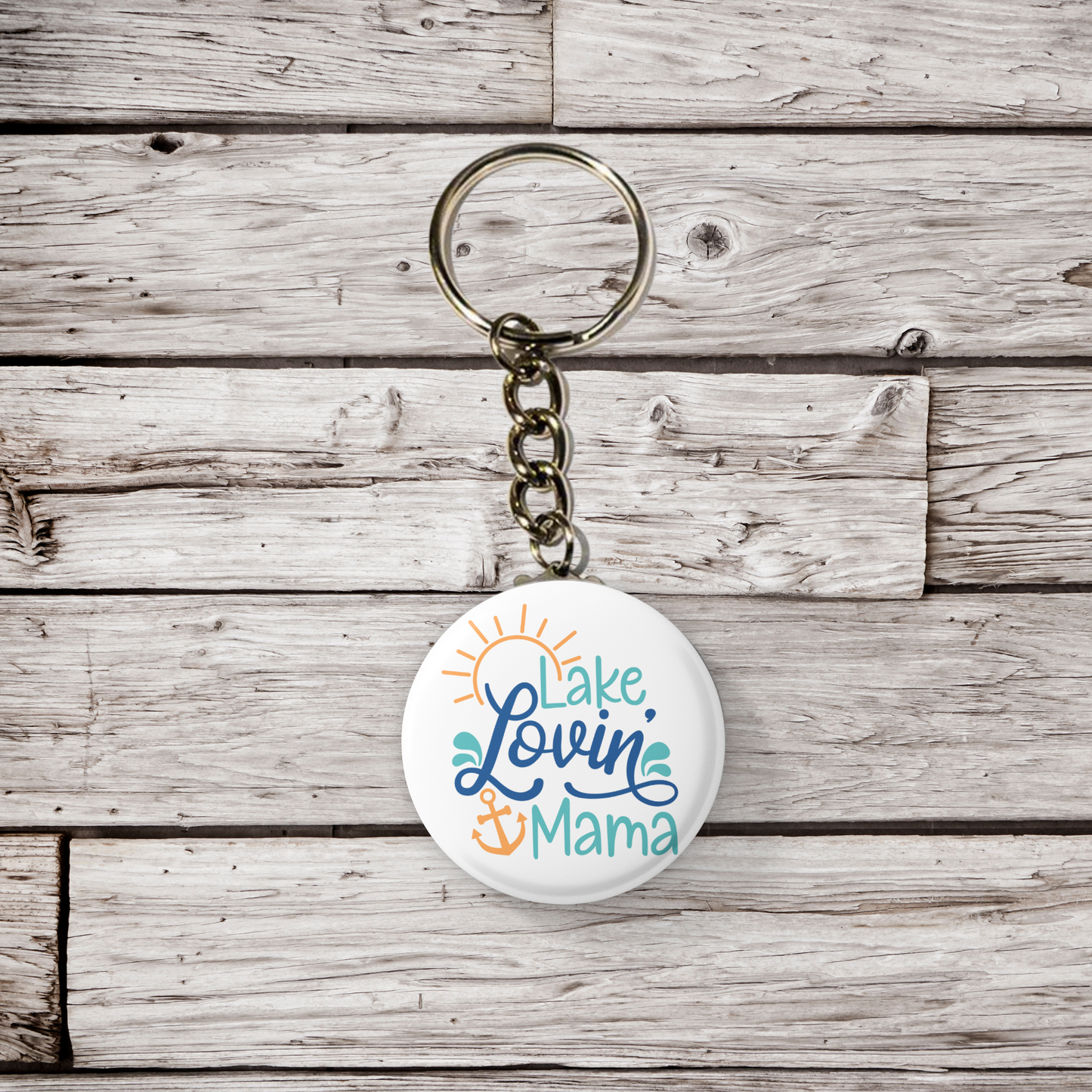 Lake Lovin Mama Pin Back Button, Magnet, Keychain