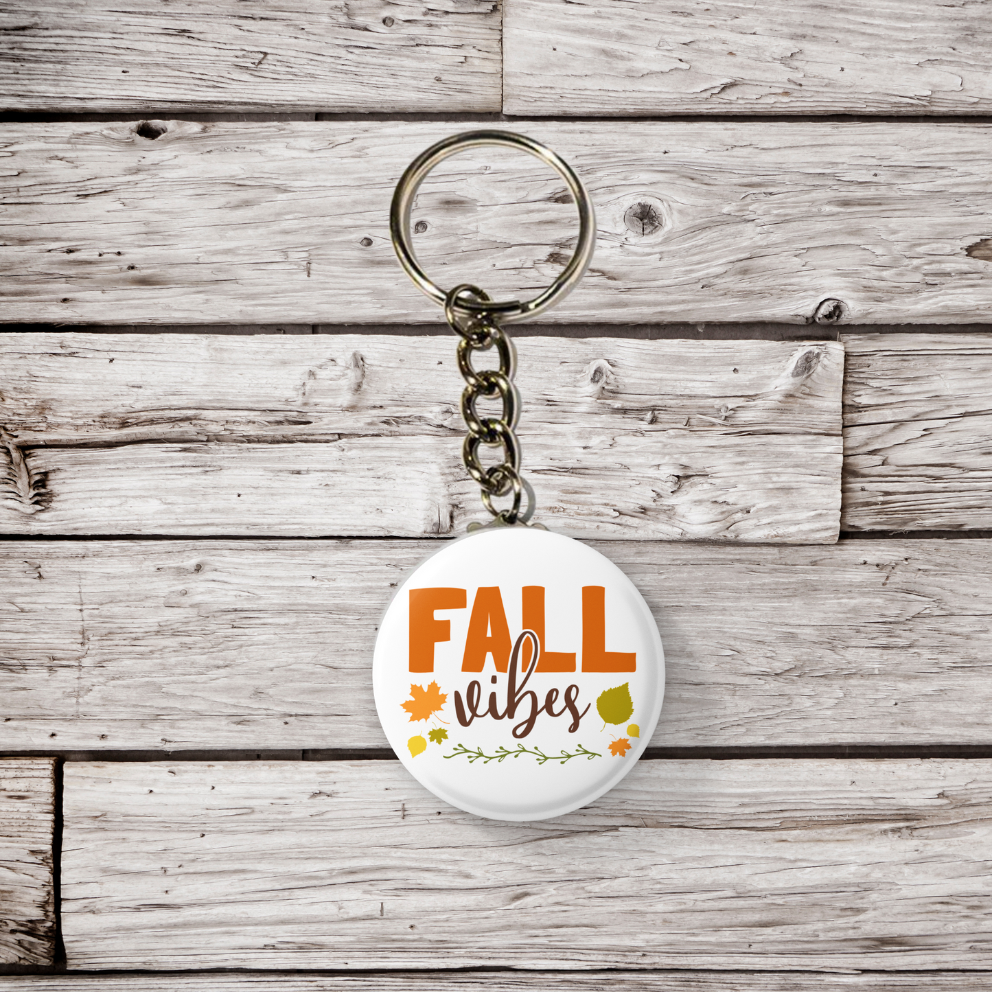 Fall Vibes Pin Back Button, Magnet, Keychain