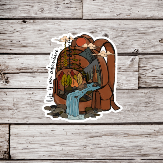 Life Is An Adventure Backpack Sticker