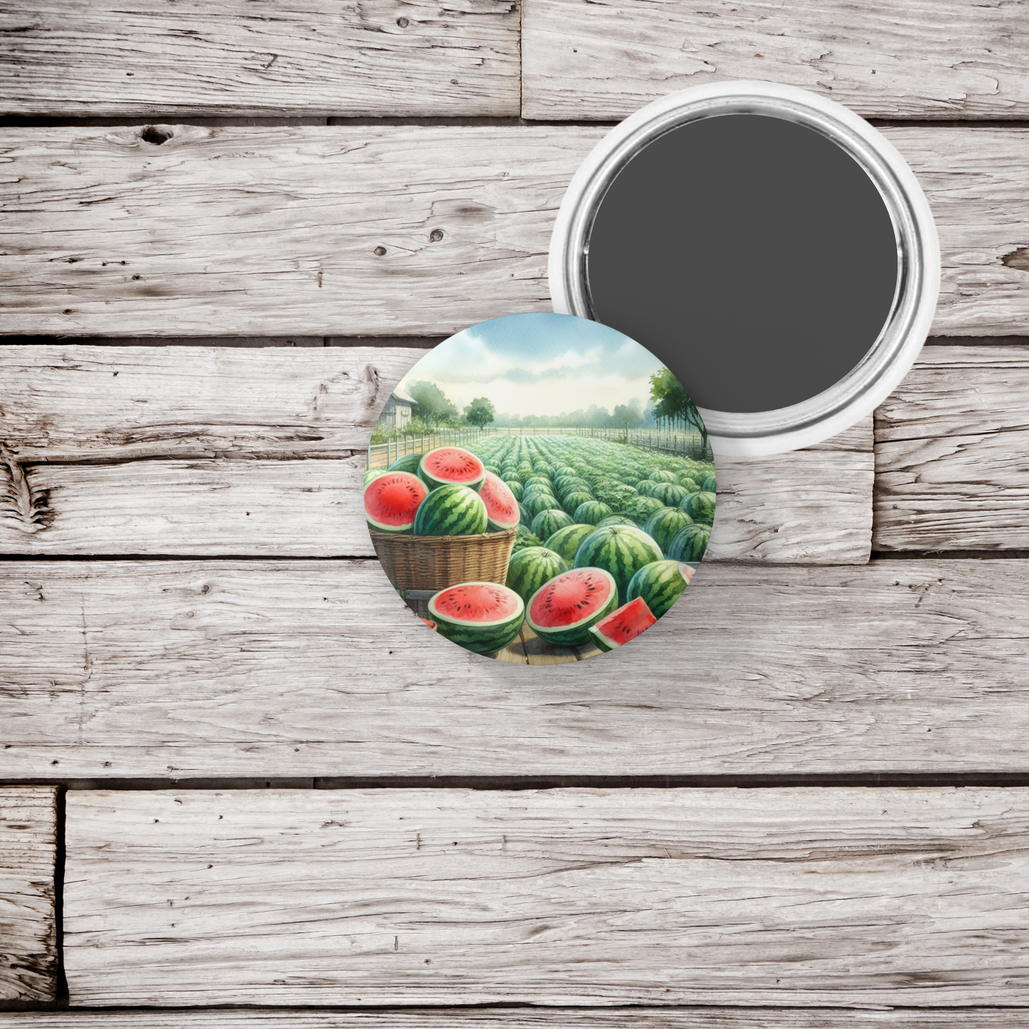 Watermelon Patch 4 Pin Back Button, Magnet