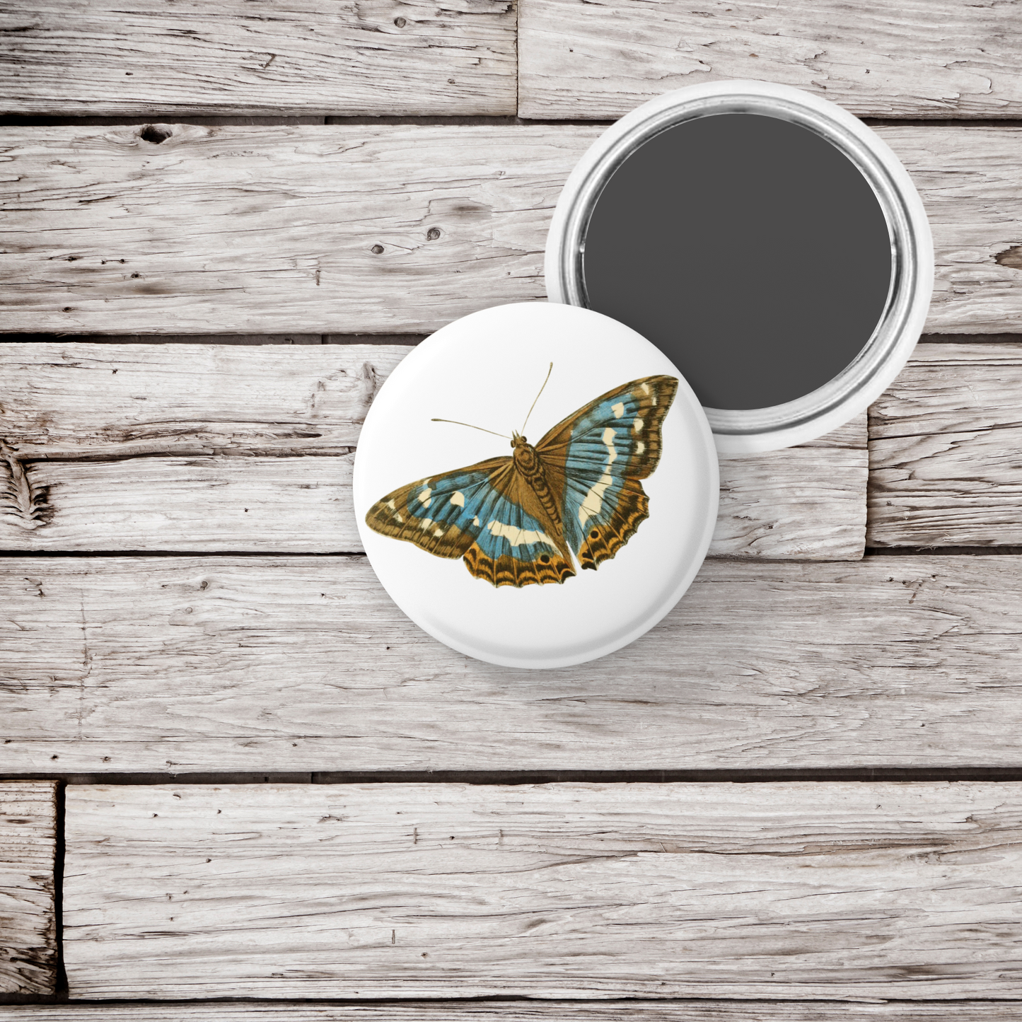 Butterfly Pin Back Button, Magnet, Keychain