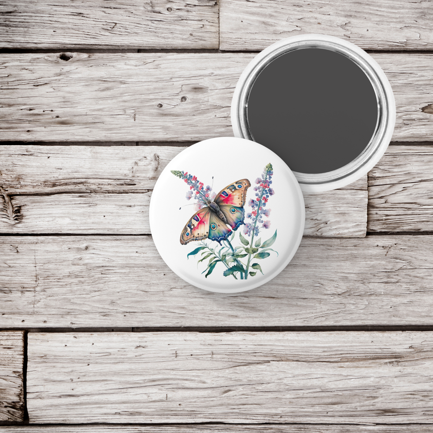 Butterfly Moth Pin Back Button, Magnet, Keychain