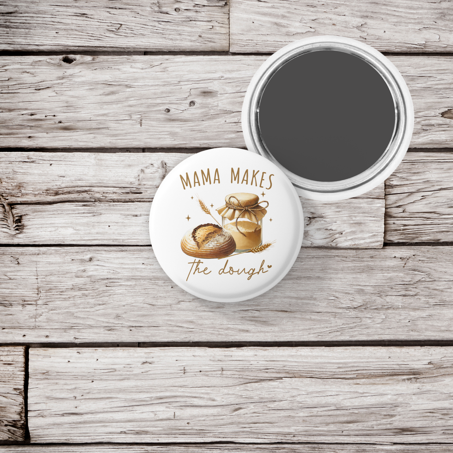 Mama Makes The Dough Pin Back Button, Magnet