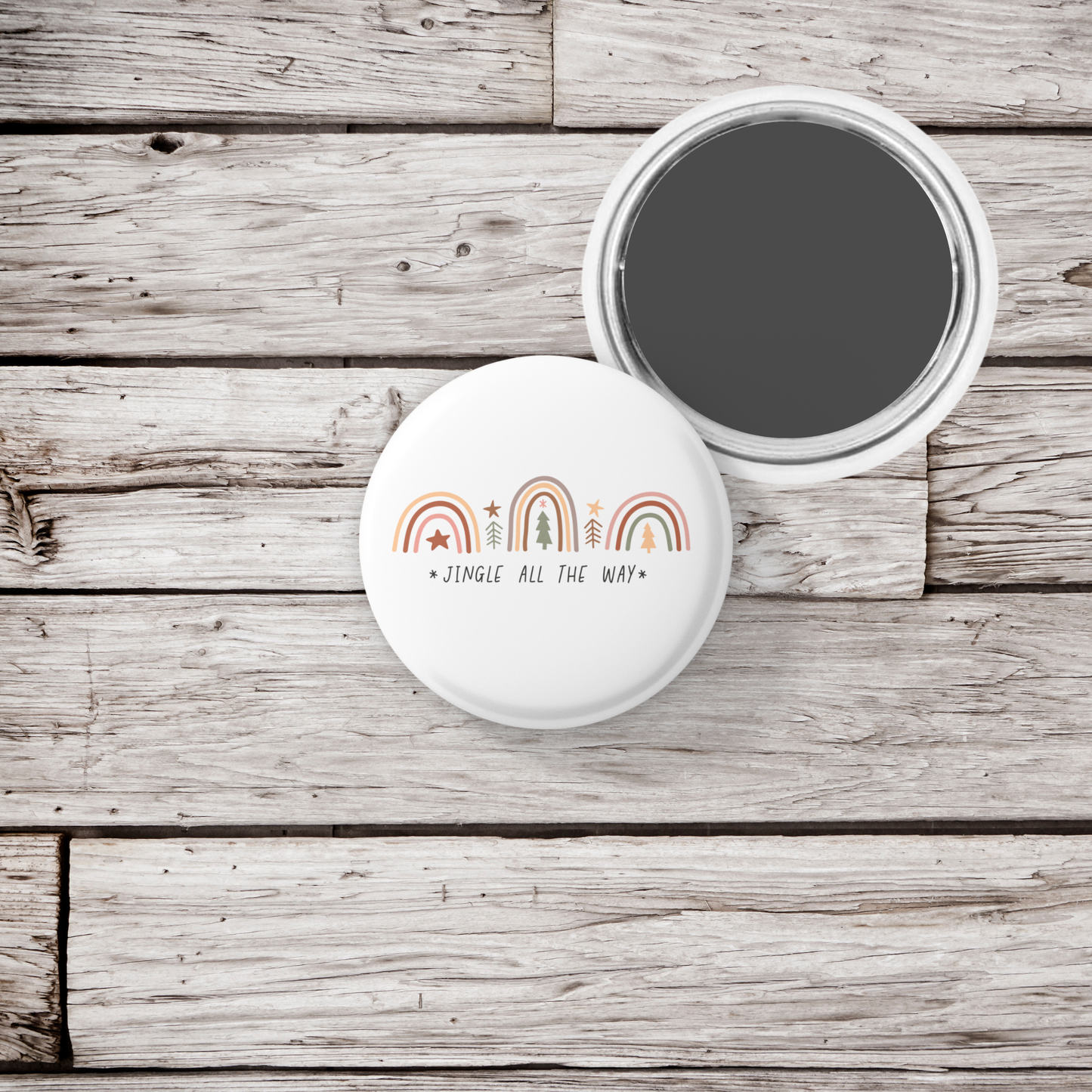 Jingle All the Way Pin Back Button, Magnet