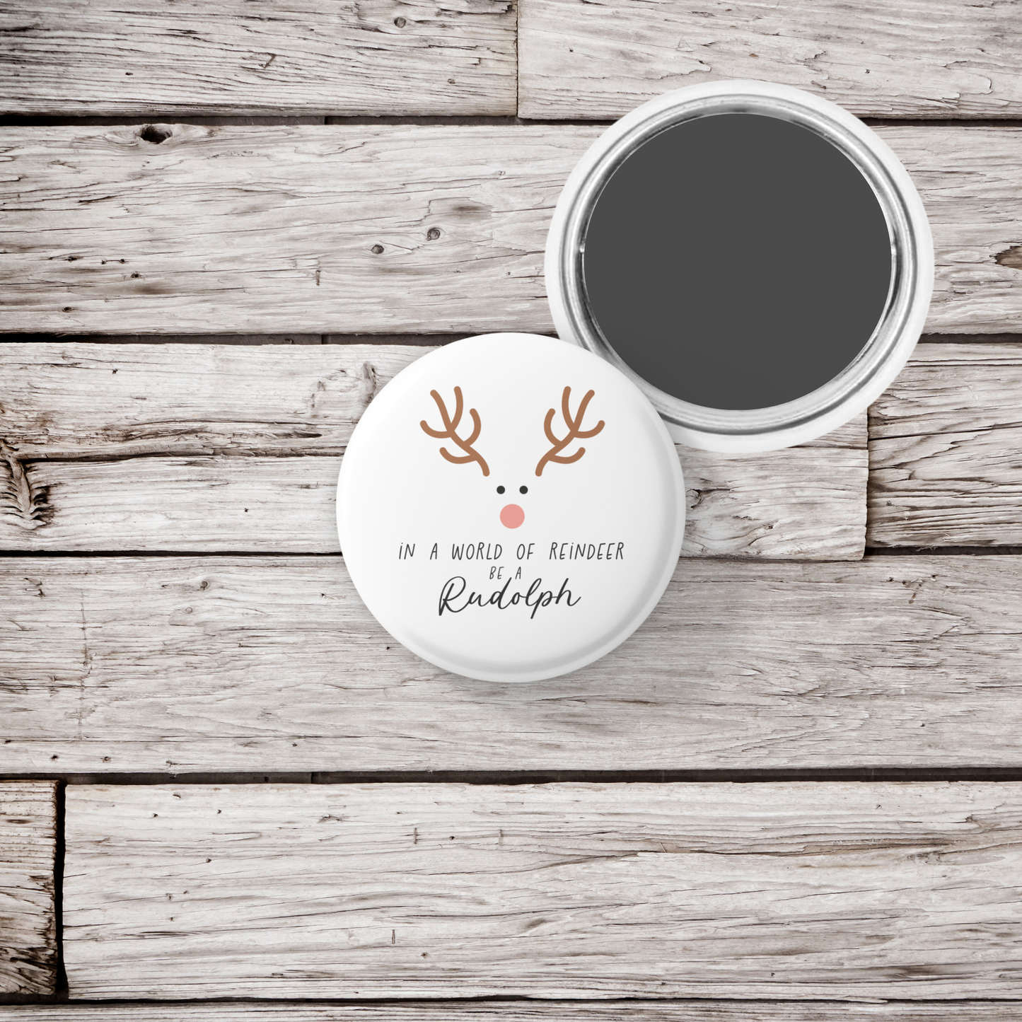 In A World Full Of Reindeer Pin Back Button, Magnet
