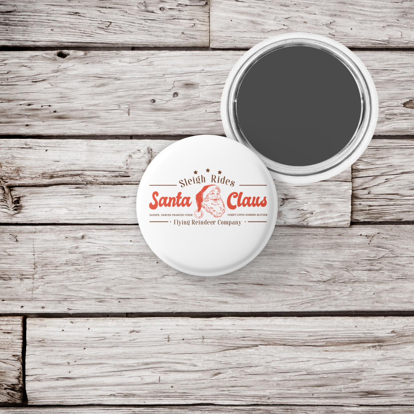 Sleigh Rides Pin Back Button, Magnet