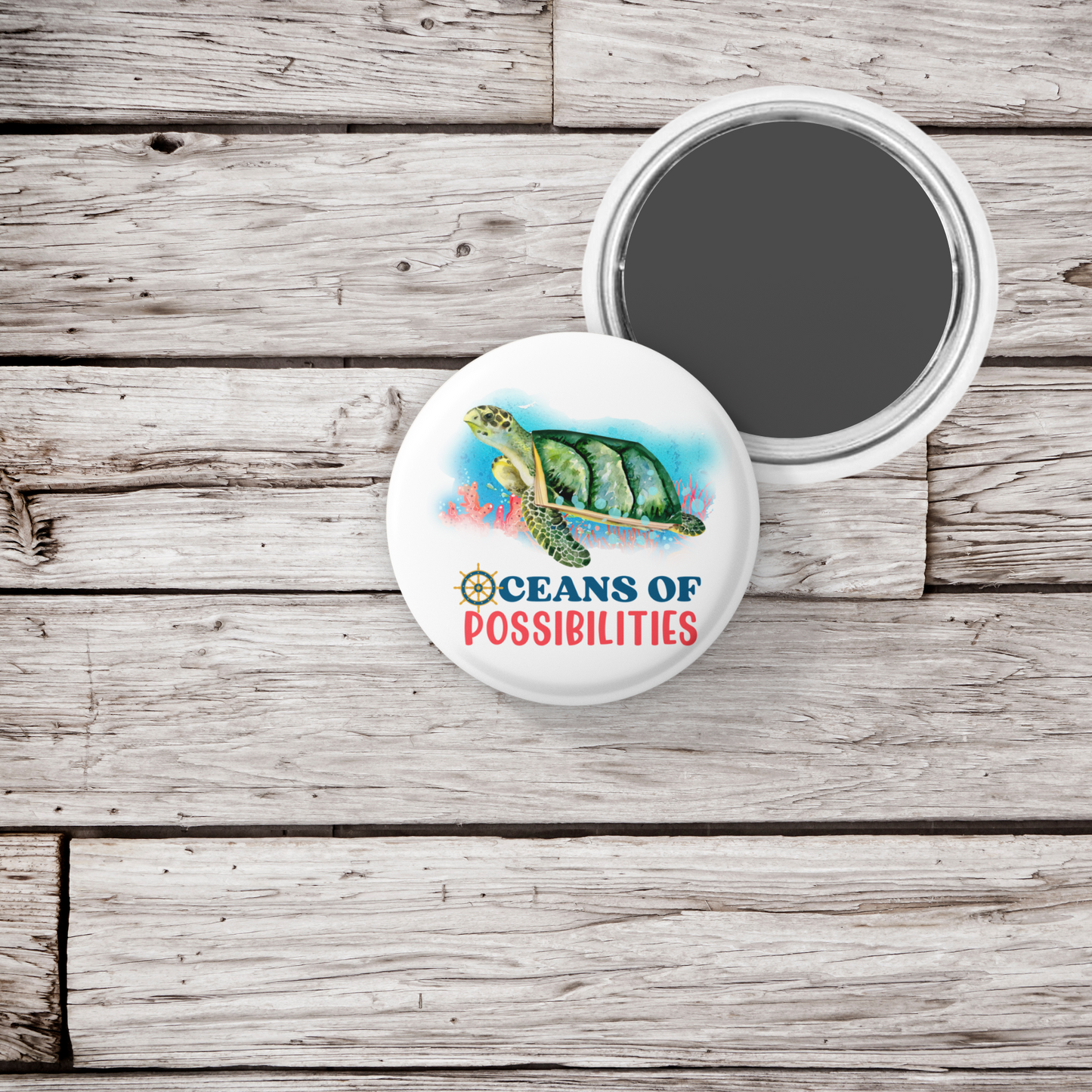 Oceans of Possibilities Pin Back Button, Magnet, Keychain