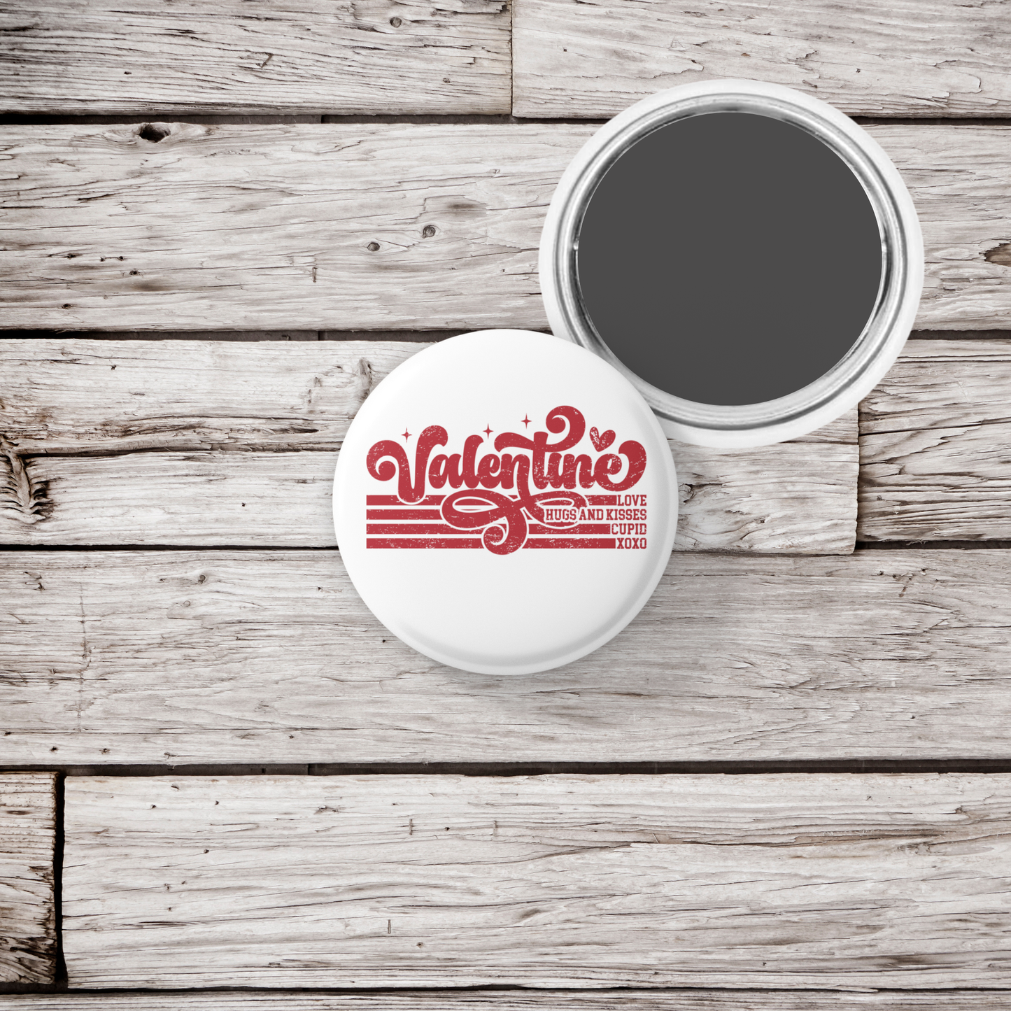 Valentine Pin Back Button, Magnet