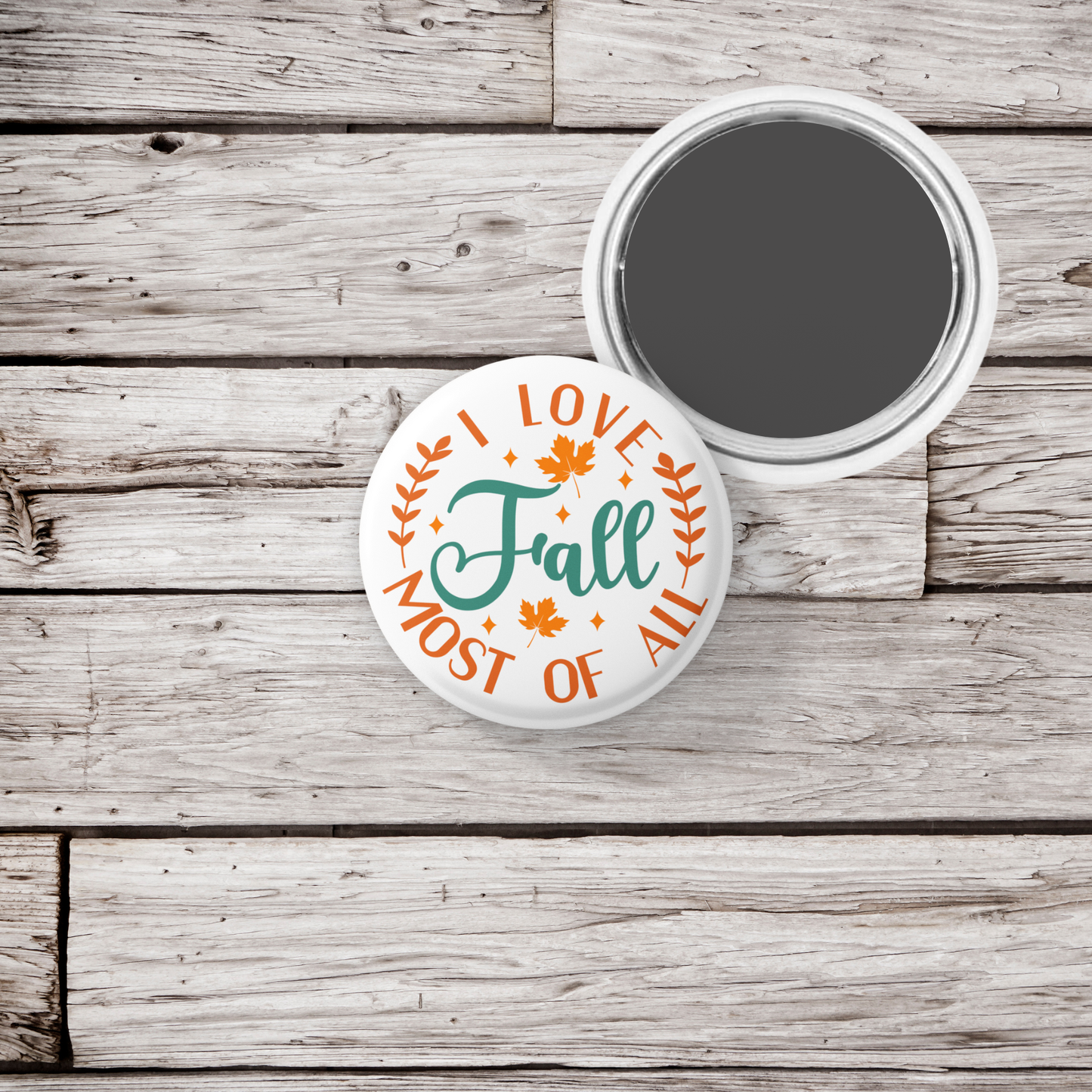 I Love Fall Most Of All Pin Back Button, Magnet