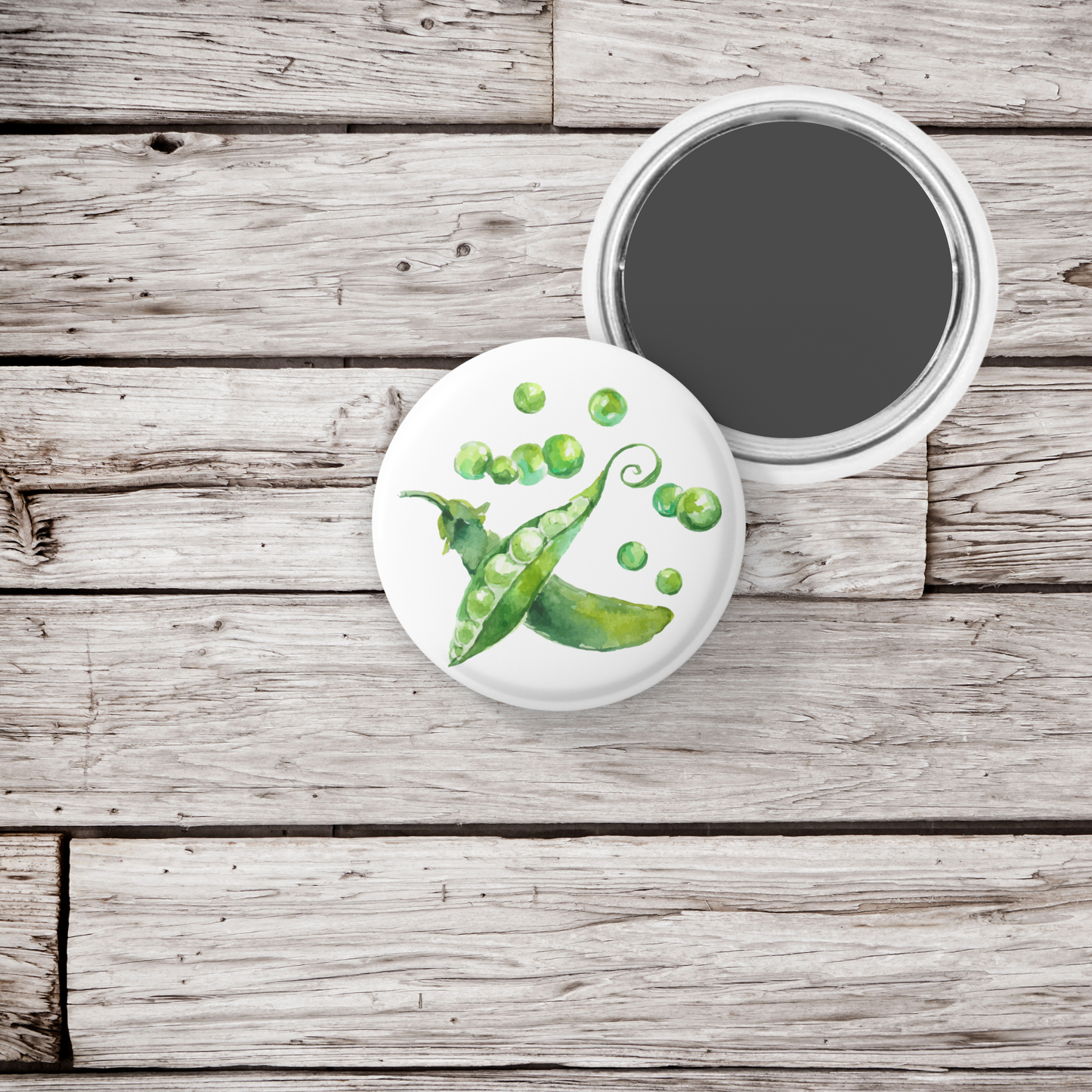 Peas Pin Back Button, Magnet