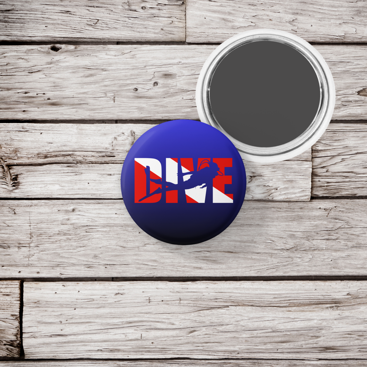 Dive Pin Back Button, Magnet