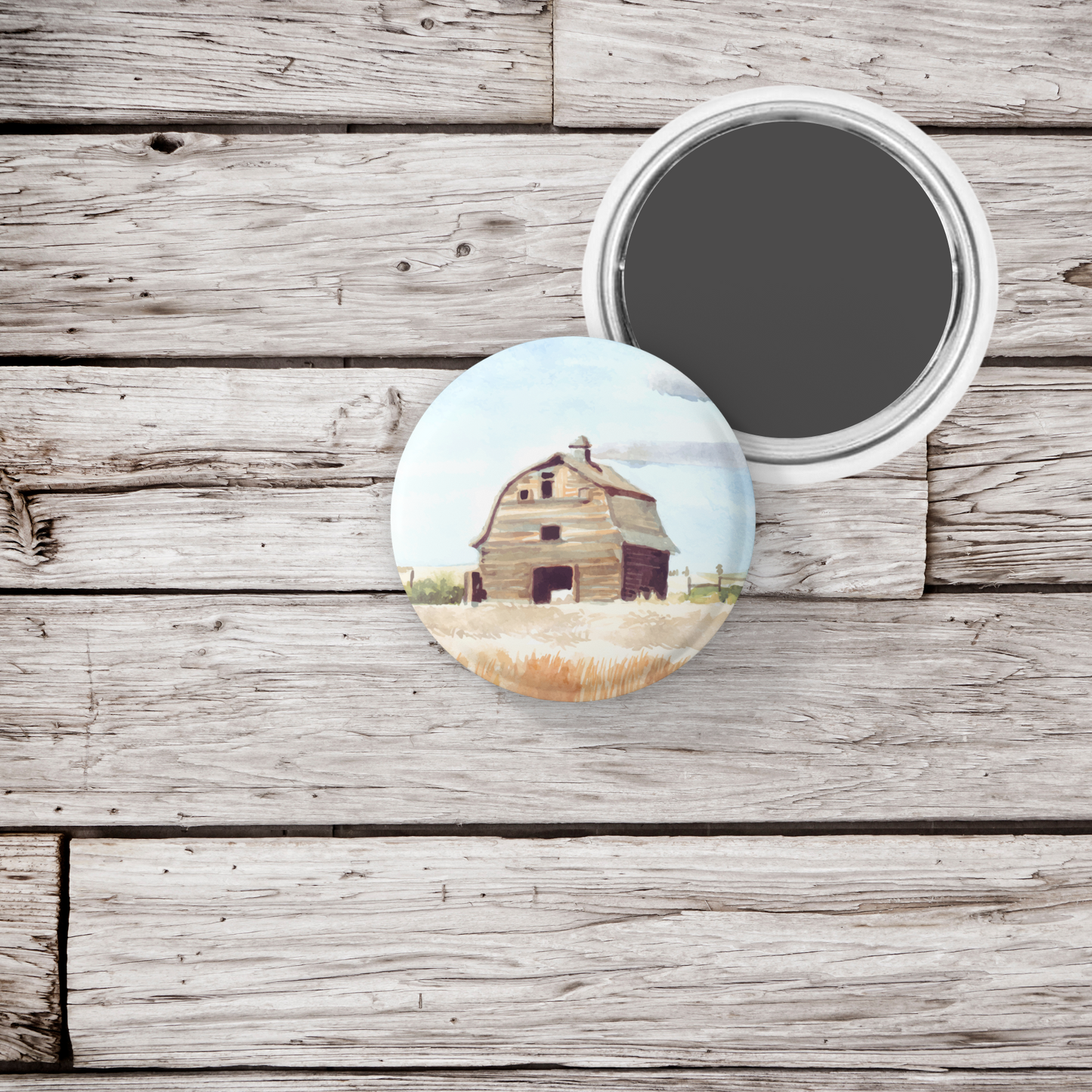 Barn Pin Back Button, Magnet, Keychain